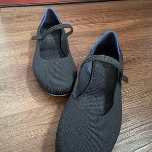 Rothy's Black Square Toe Mary Jane Flats